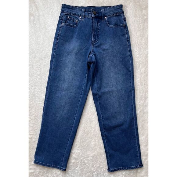 NWT Universal Standard Bae Boyfriend Crop Denim 
in True Blue, Size 00 - Picture 9 of 15